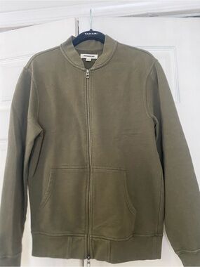 Goodthreads Olive Green Kids Zip-Up Bomber Jacket